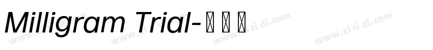Milligram Trial字体转换